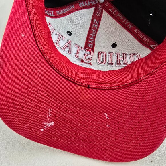 Ohio State Buckeyes Hat Mens Adjustable Black Snapback Cap Embroidered College - Picture 7 of 8